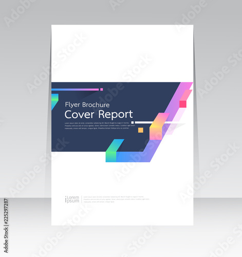 Vector abstract design cover report layout brochure poster template.
