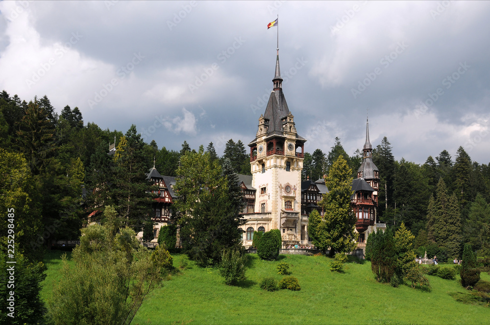 View of the Peles Castle View of the Peles Castle