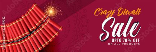 crazy diwali sale banner template