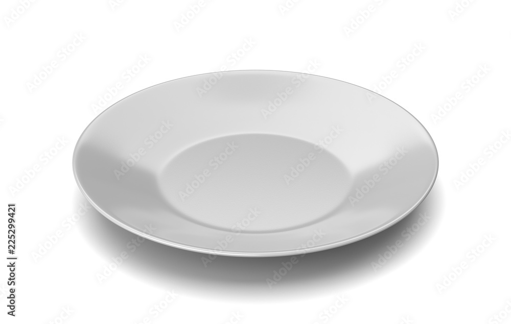 Empty White Porcelain Plate Empty White Porcelain Plate