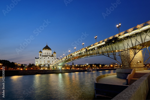 Evening view of the Moscow Cathedral of Christ the Saviour
