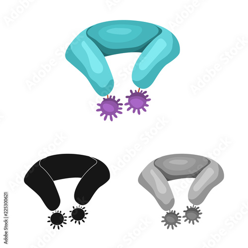 Vector design of scarf and shawl logo. Set of scarf and accessory stock vector illustration.