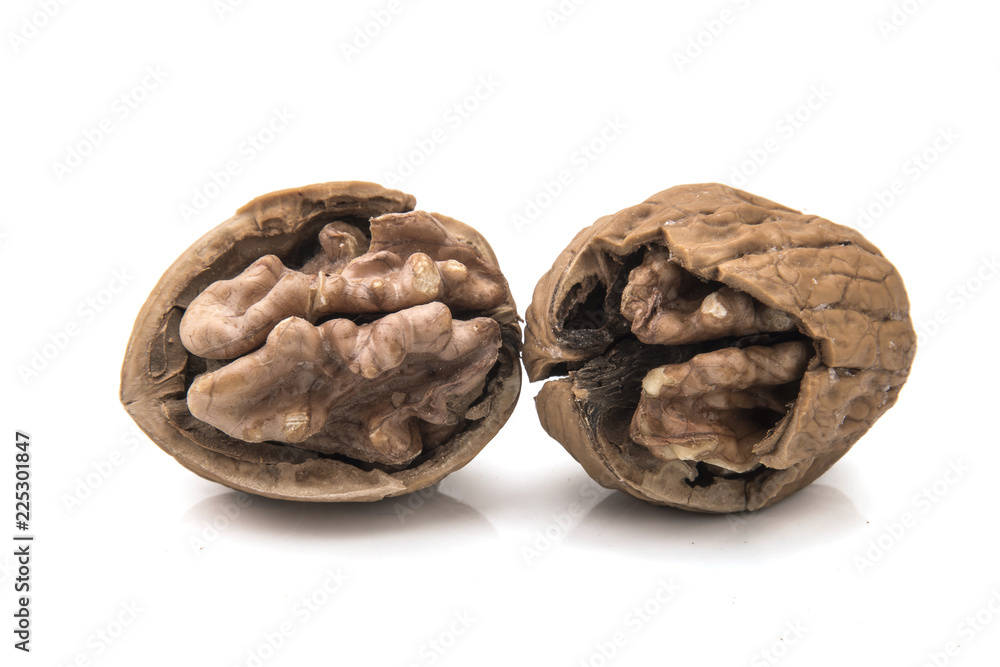 Walnut isolated on white background.