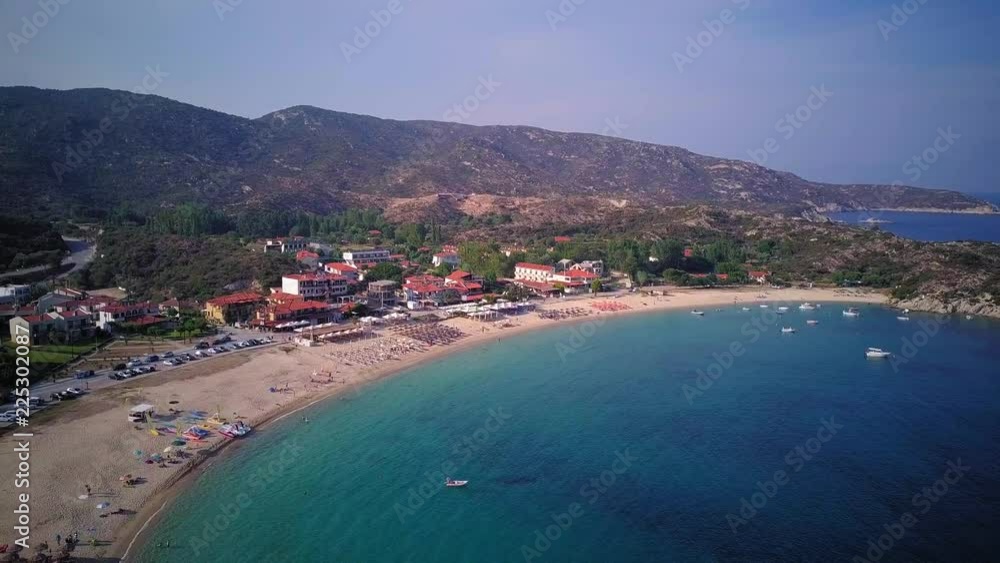 Beautiful beach aerial shot, Sithonia, Greece Beautiful beach aerial shot, Sithonia, Greece