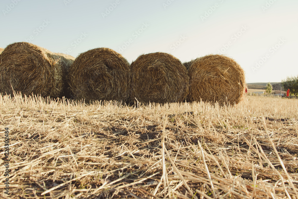 Straw bales in Teruel, Spain