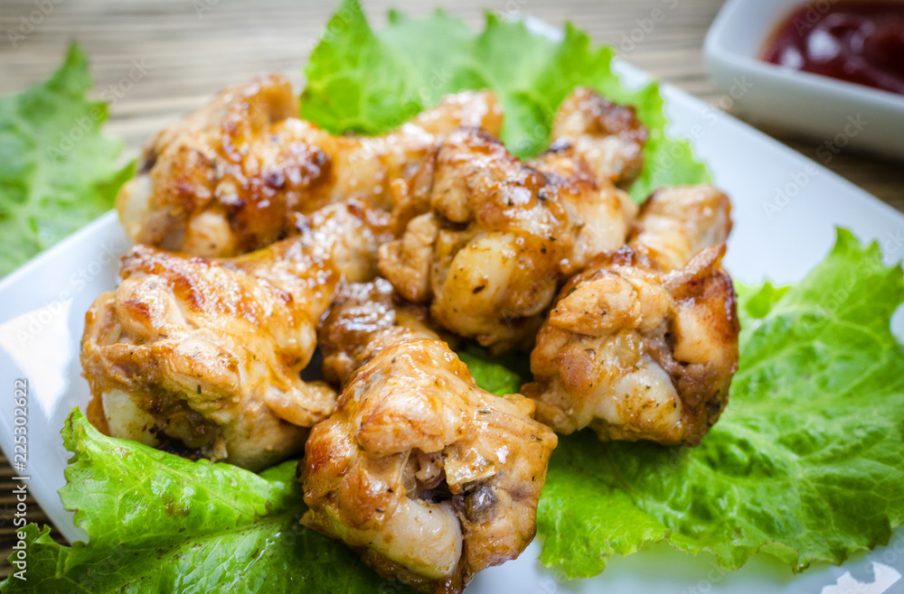 fried chicken wings and sauce fried chicken wings and sauce