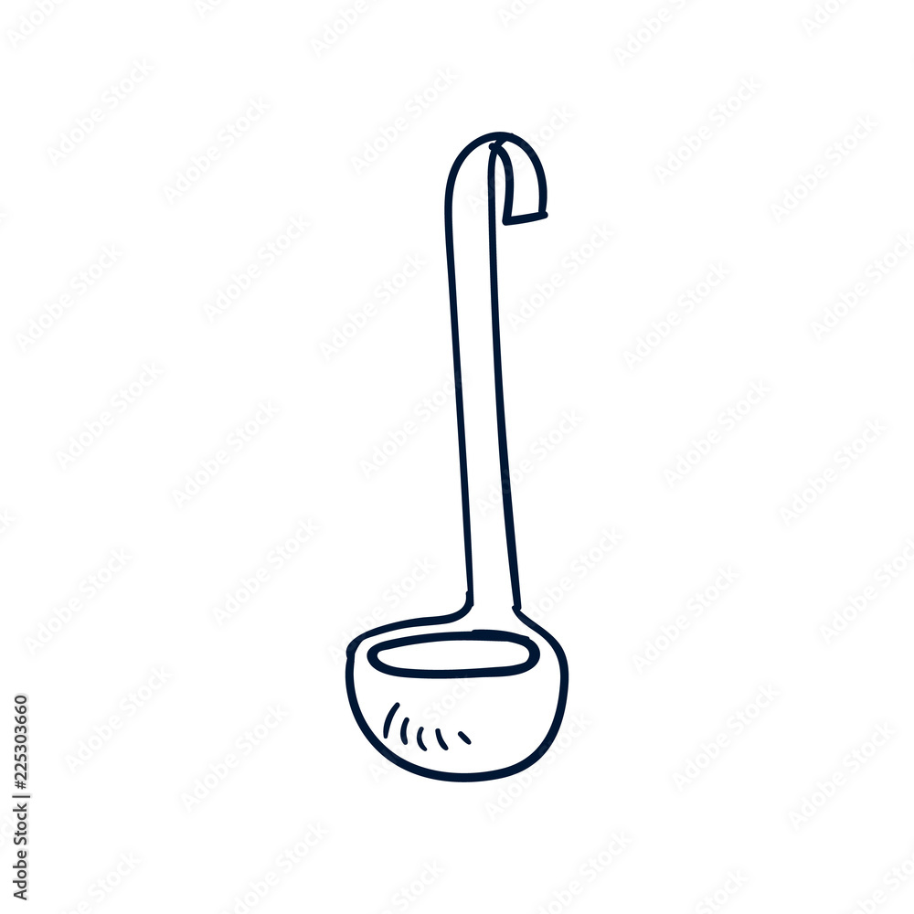 ladle kitchen utensil doodle