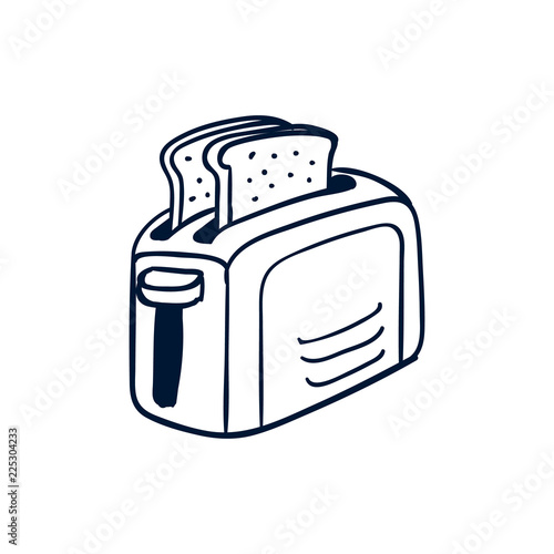 toaster bread doodle art