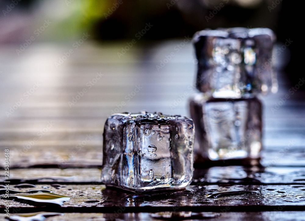 Ice Cube. Melting Ice Cubes with Water Drops. Clear Ice in Cube Shape.  Frozen Water Stock Image - Image of artificial, cool: 247255199
