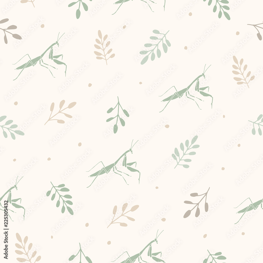 Silhouette vector seamless pattern. Nature print. Fabric design element. Silhouette vector seamless pattern. Nature print. Fabric design element.