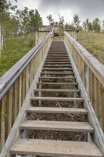 Big staircase in five finger rapids. The largest staircase in Yukon Canada.