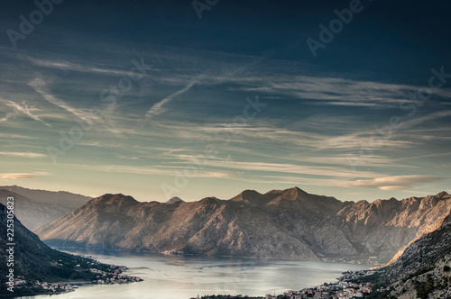 Boka Kotorska sunset view photo