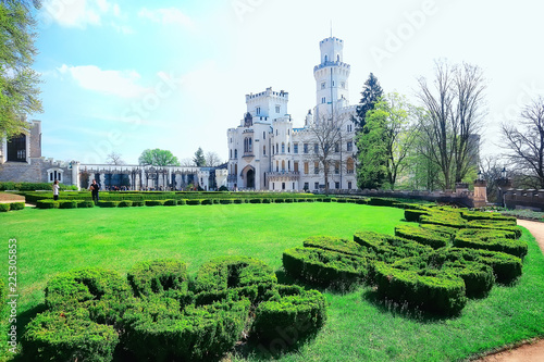 Photography park in czech republic / landscape in a park recreation area in the capital of t