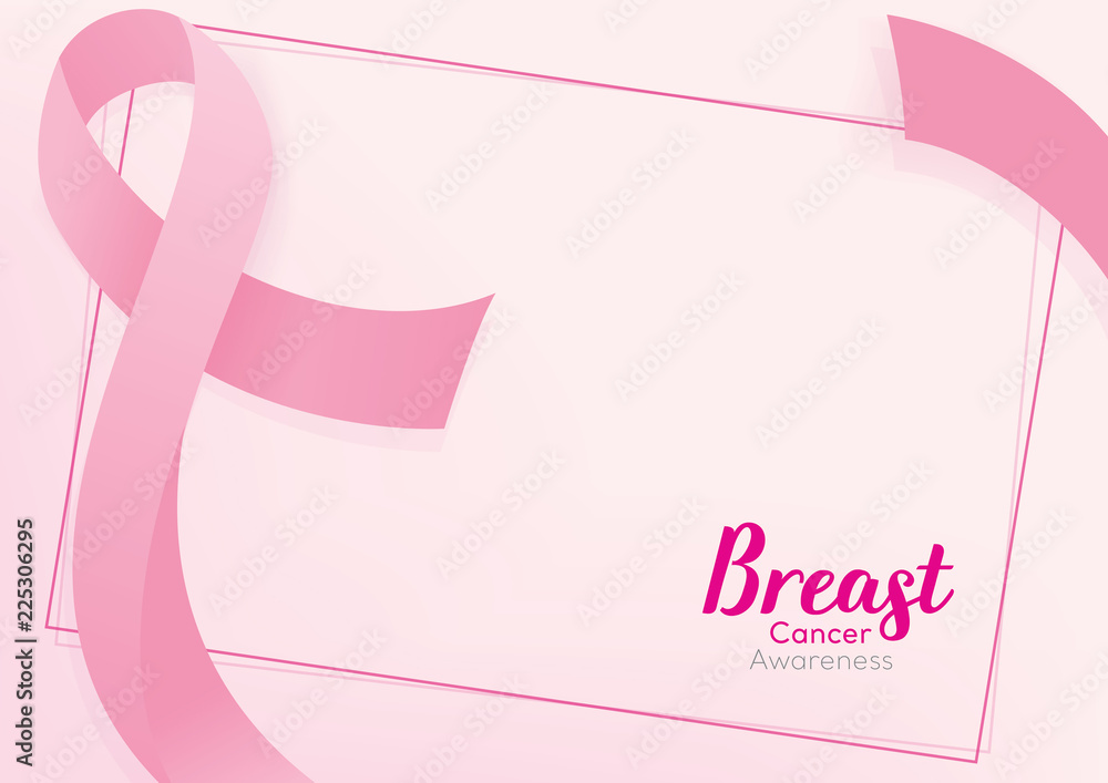 Beautiful breast cancer awareness campaign background border design