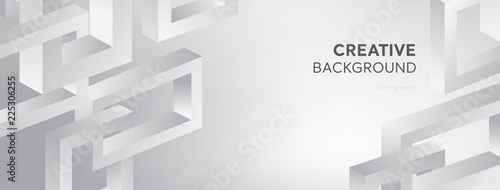 Modern abstract white gray creative design banner background