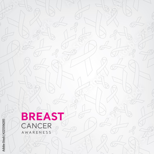 Ribbon pattern on white background for breast cancer awareness campaign