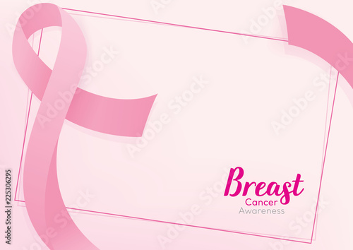 Beautiful breast cancer awareness campaign background border design