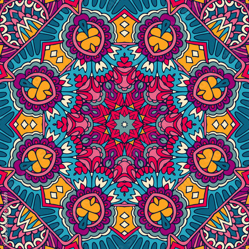 Mandala. Colorful ethnic round ornament. Vector art