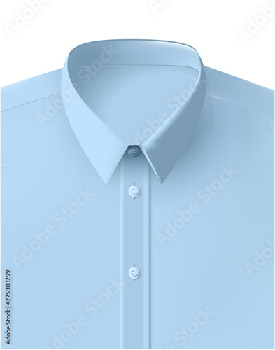 Vector Shirt Folded Isolated light blue