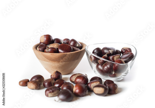 Two bowls of chestnuts
