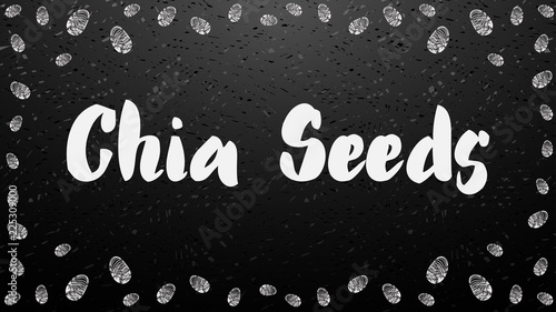 Chia seeds vector background