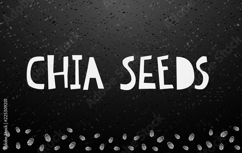 Chia seeds vector background