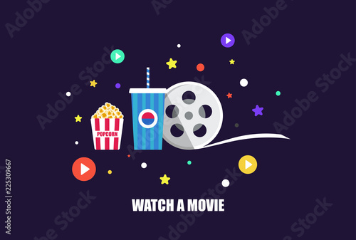 Abstract Cinema Flat Background