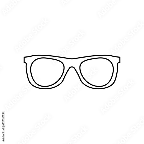 Glasses line icon, outline vector sign, linear pictogram isolated on white. logo illustration