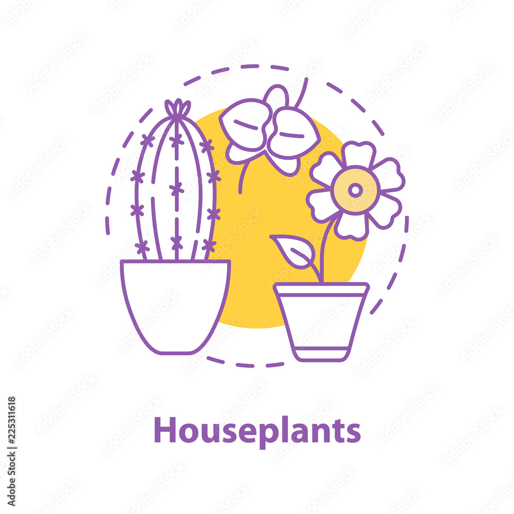 Houseplants concept icon Houseplants concept icon
