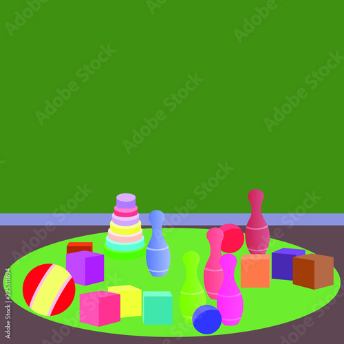 children's room with toys
