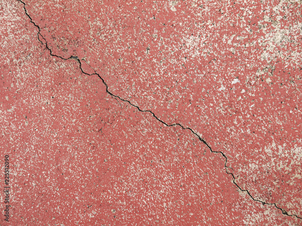 Fototapeta premium grunge red floor with crack
