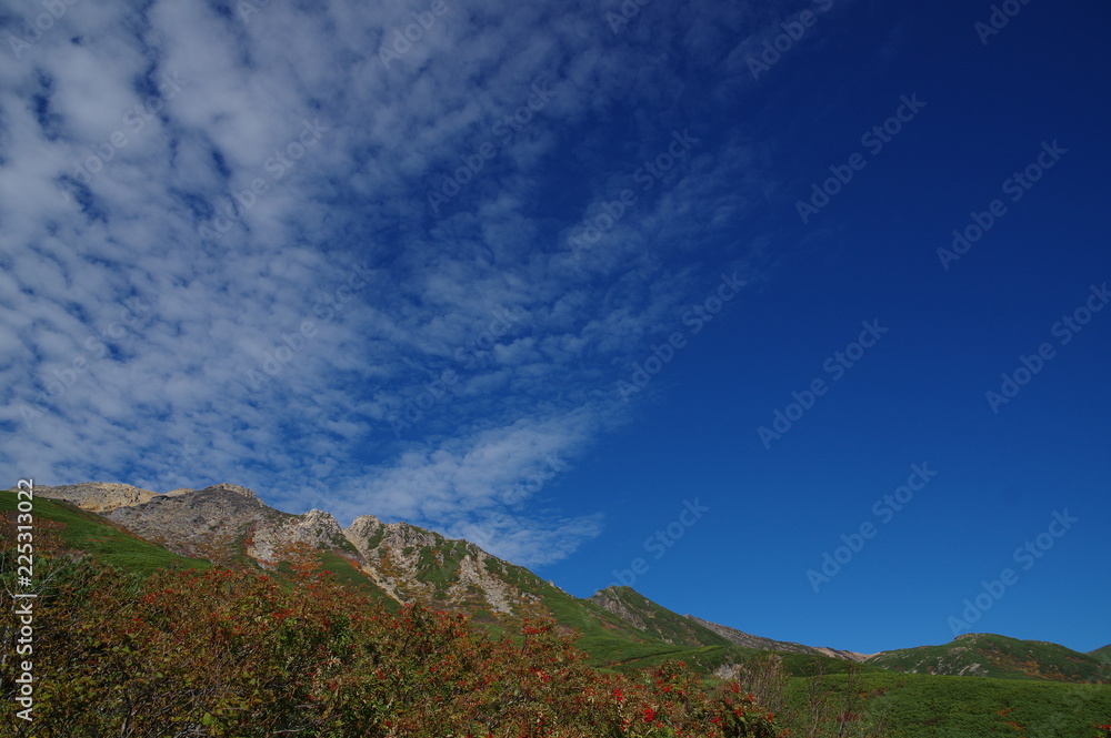 Naklejka premium 御嶽山紅葉 八合目から