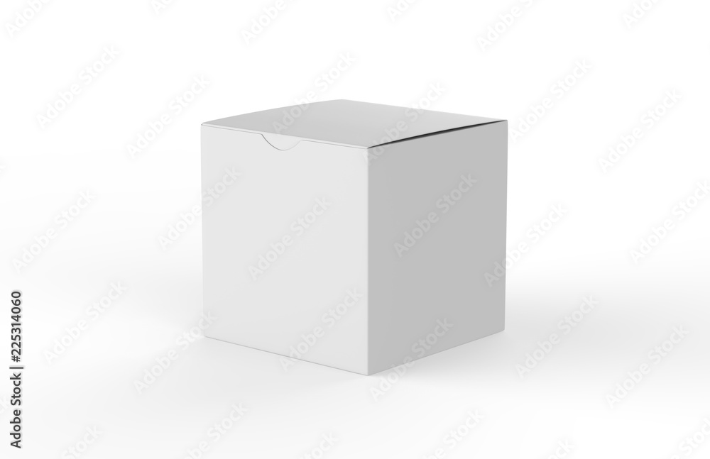 White square blank box isolated on white background, 3d illustration White square blank box isolated on white background, 3d illustration