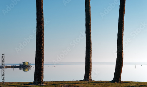 Maguide beach in Biscarrosse lake