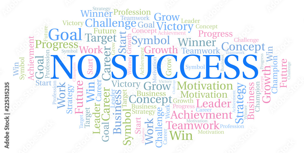 Fototapeta premium No Success word cloud.