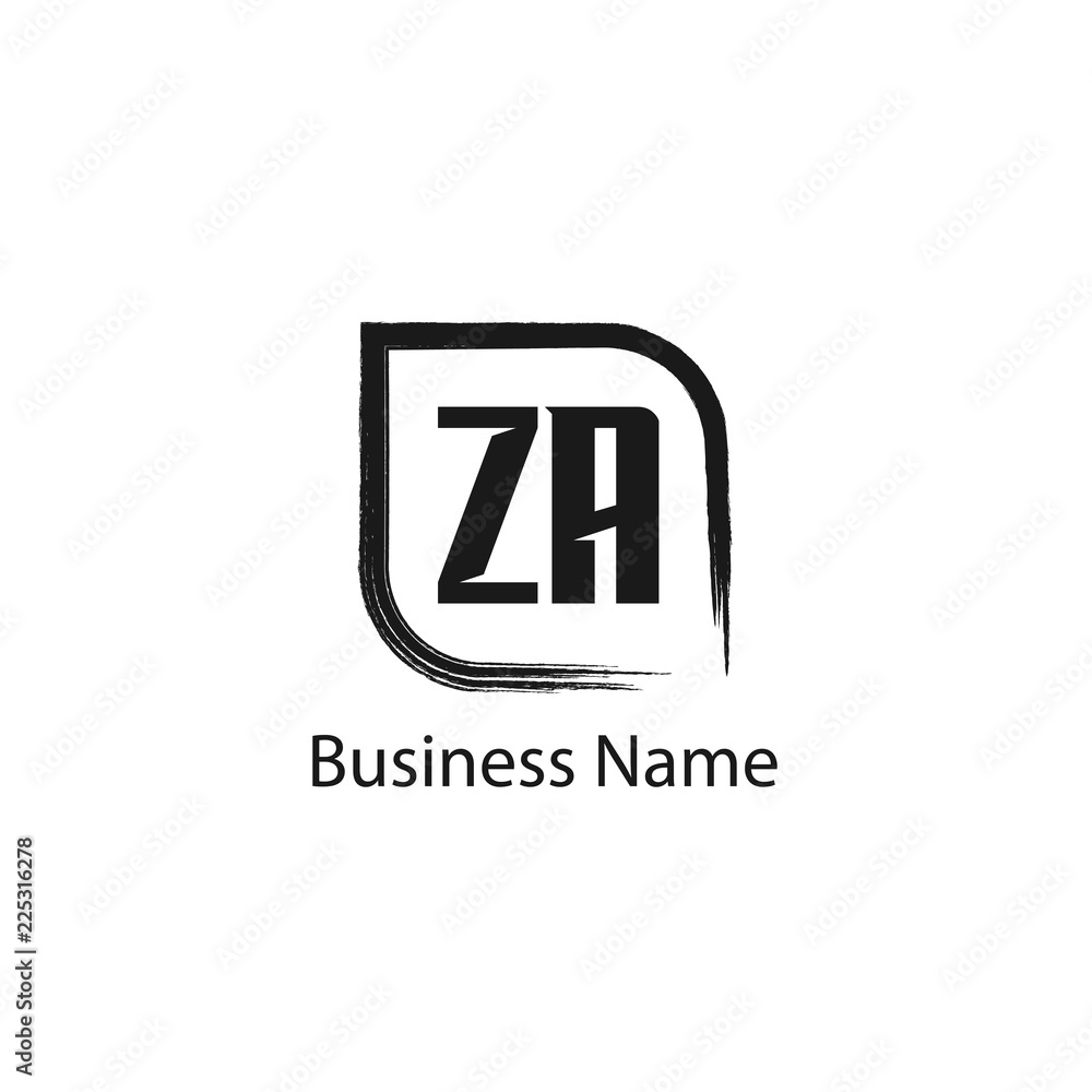 Fototapeta premium Initial Letter ZA Logo Template Design