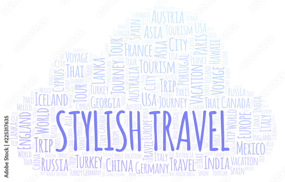 Obraz premium Stylish Travel word cloud.