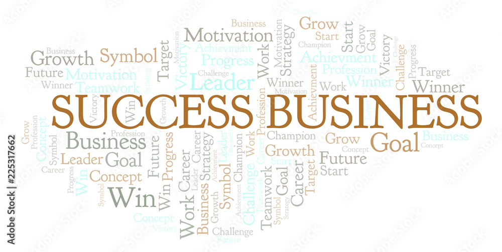 Obraz premium Success Business word cloud.