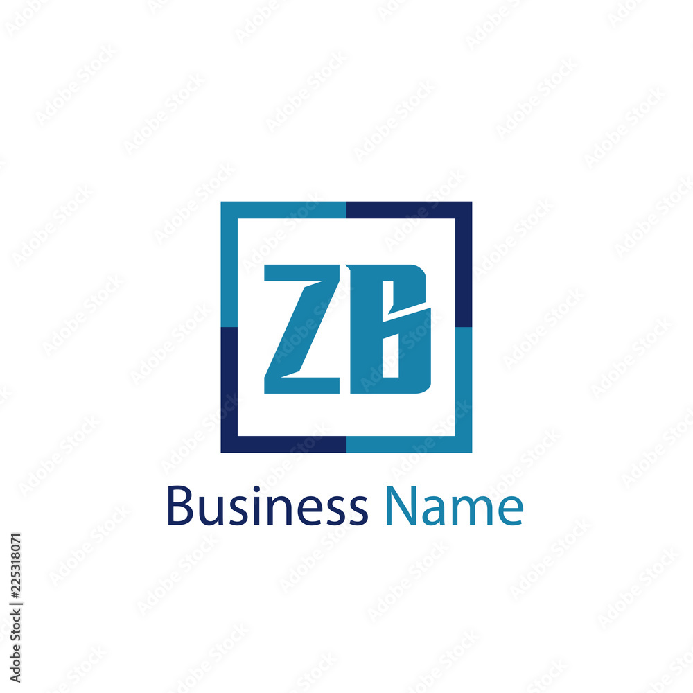 Fototapeta premium Initial Letter ZB Logo Template Design