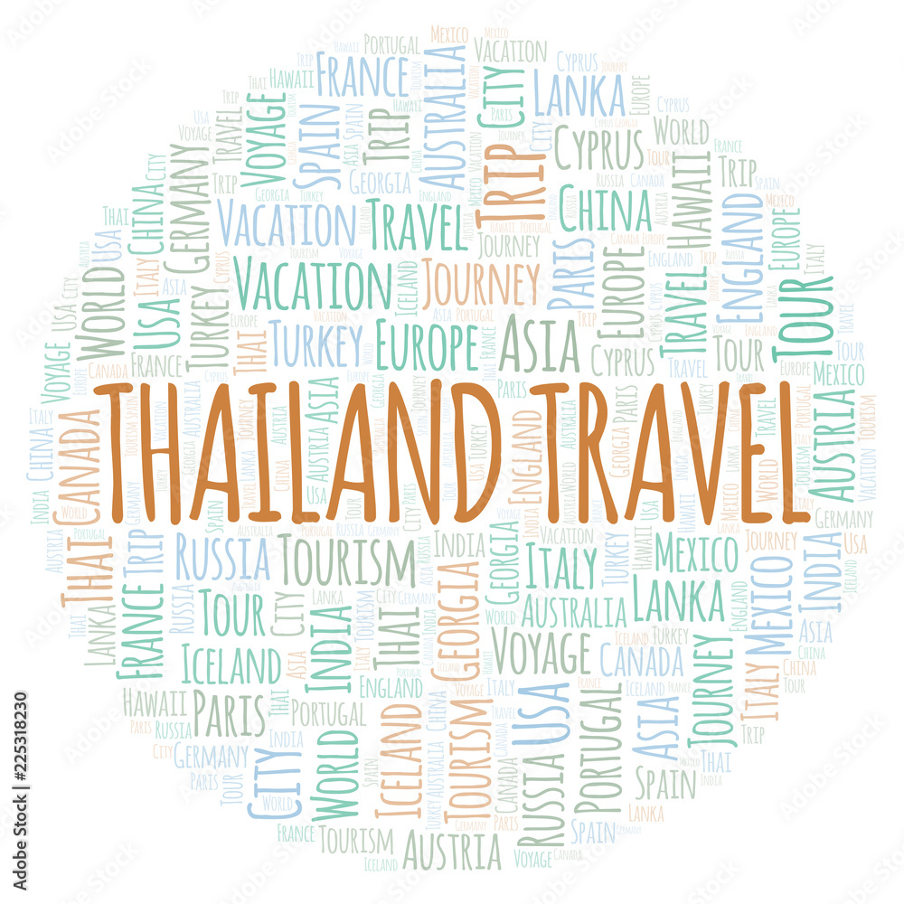 Obraz premium Thailand Travel word cloud.