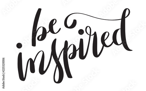 BE INSPIRED brush calligraphy banner