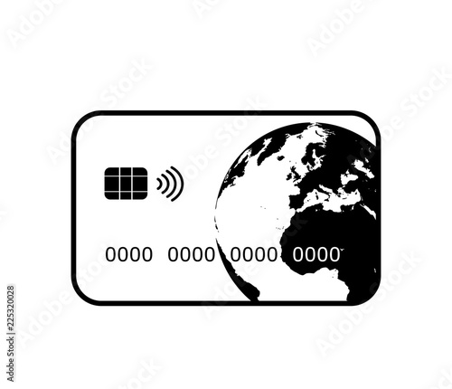 Credit card vector icon illustration 