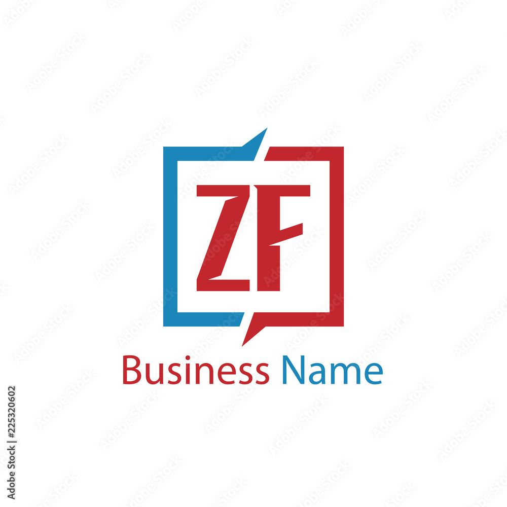 Initial Letter ZF Logo Template Design Initial Letter ZF Logo Template Design