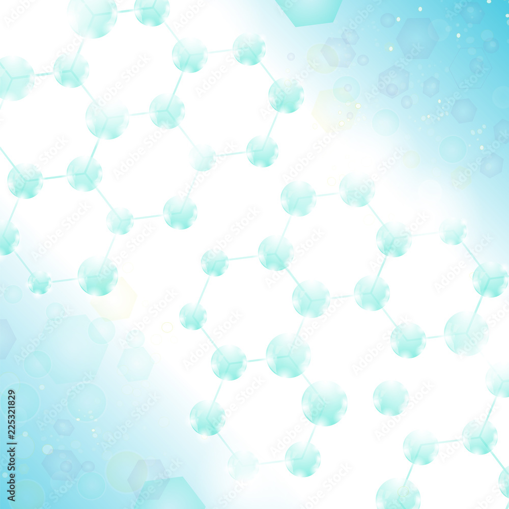 Molecules Design. Structure Molecule and Communication. Atom, Neurons or DNA. Hexagonal Genetic and Chemical Structure Molecules Design. Structure Molecule and Communication. Atom, Neurons or DNA. Hexagonal Genetic and Chemical Structure