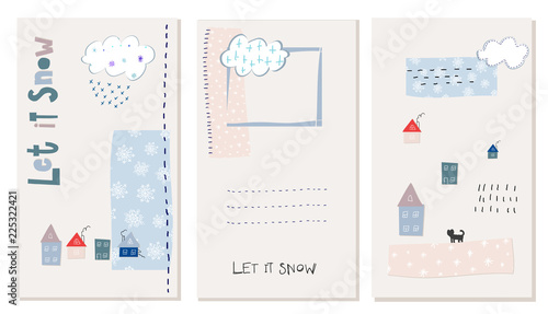 Let snow flakes fall winter baby season