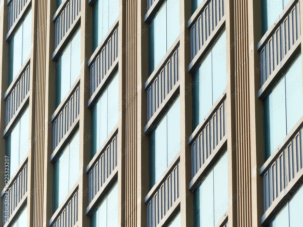 Modern abstract building design with repeating patterns Modern abstract building design with repeating patterns