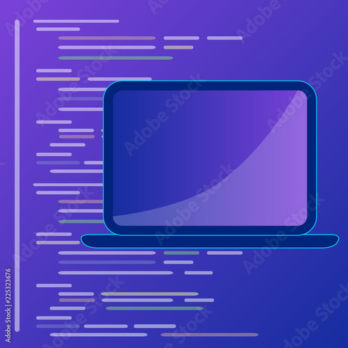 Programming and coding concept, website development, Web Design. Flat Illustration