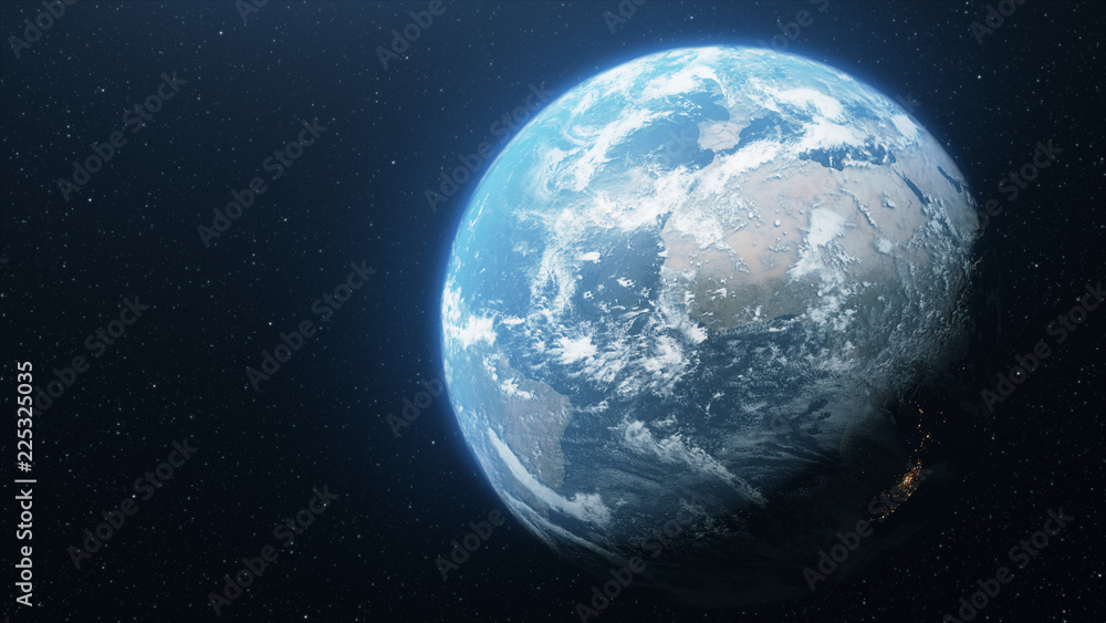 Ultra Realistic Earth from Space 3d illustration Ultra Realistic Earth from Space 3d illustration