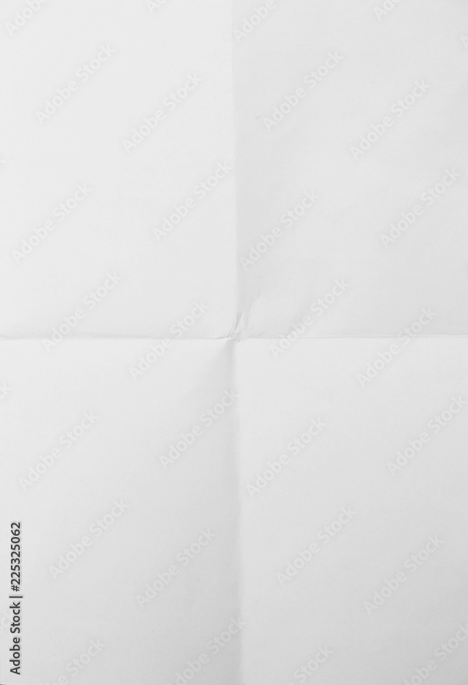 White sheet of paper folded texture White sheet of paper folded texture