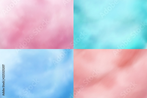 Cotton candy backgrounds. Realistic candyfloss sweet dessert vector textures. Cotton candy sweet dessert, background sweetness wool illustration